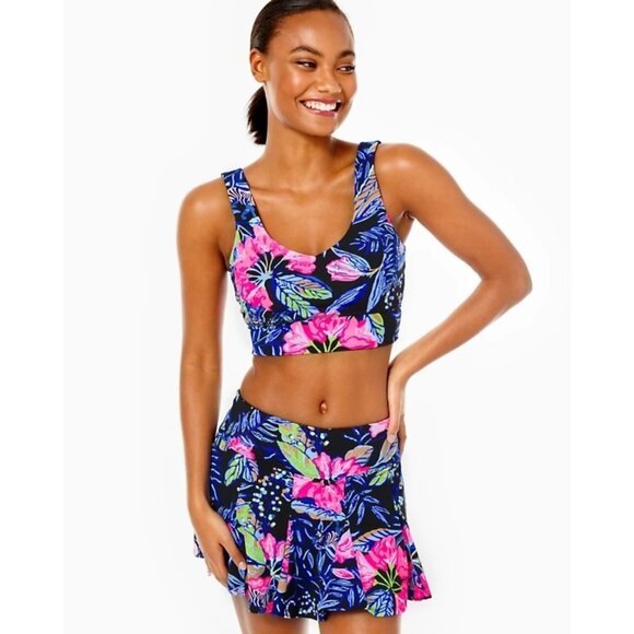 LILLY PULTIZER San Remo Floral Sports Bra Size XXS NEW - Picture 1 of 3